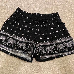 Fun print black shorts
